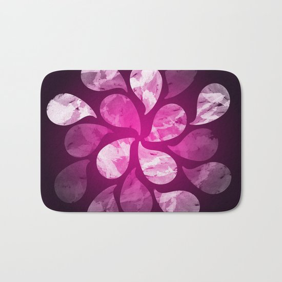 Abstract Water Drops X Bath Mat