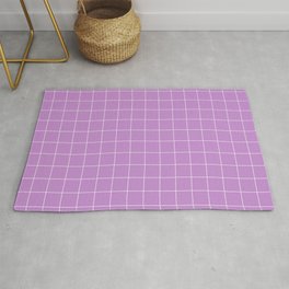 Lilac Purple Grid Small Rug