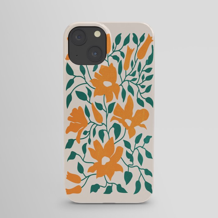 Tangerine & Pine: Matisse Flowers & Leaves iPhone Case