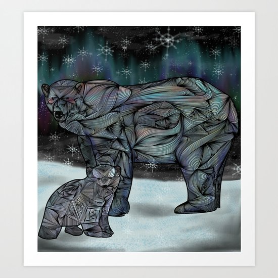Polar Bears Art Print