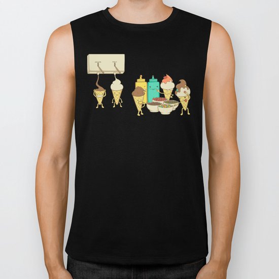 Ice Cream Hair Fun Biker Tank