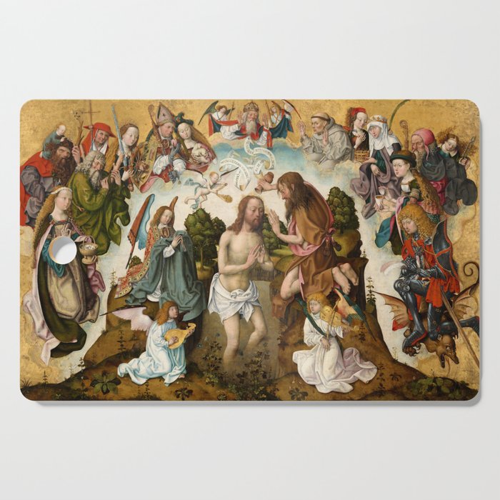 The Baptism of Christ by Master of the Saint Bartholomew Altar Cutting Board