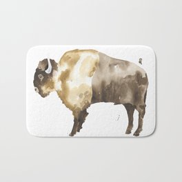 Bison Bath Mat | Painting, Nature, Animal, Illustration 