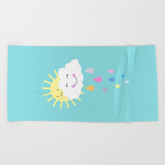 Happy Spring Days Beach Towel