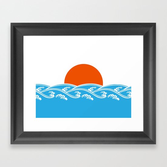 Japanese Tsunami Framed Art Print