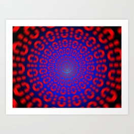 binary code optical illusion rotation Art Print