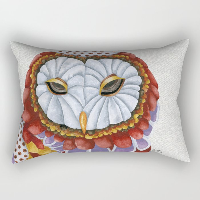 Owl Aura 2 Rectangular Pillow