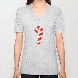 Candy Canes - Pink V Neck T Shirt