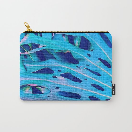 Monstera Blue Carry-All Pouch