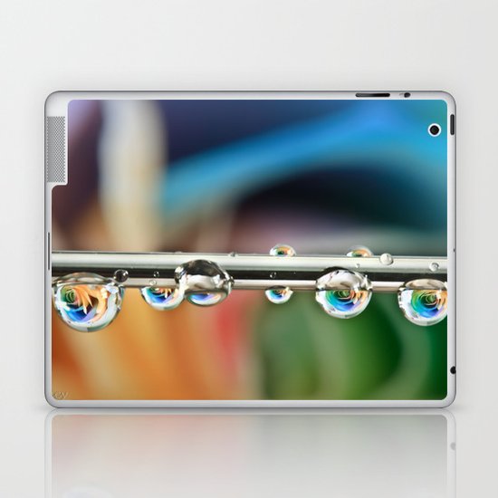 Silver Drops Laptop & iPad Skin