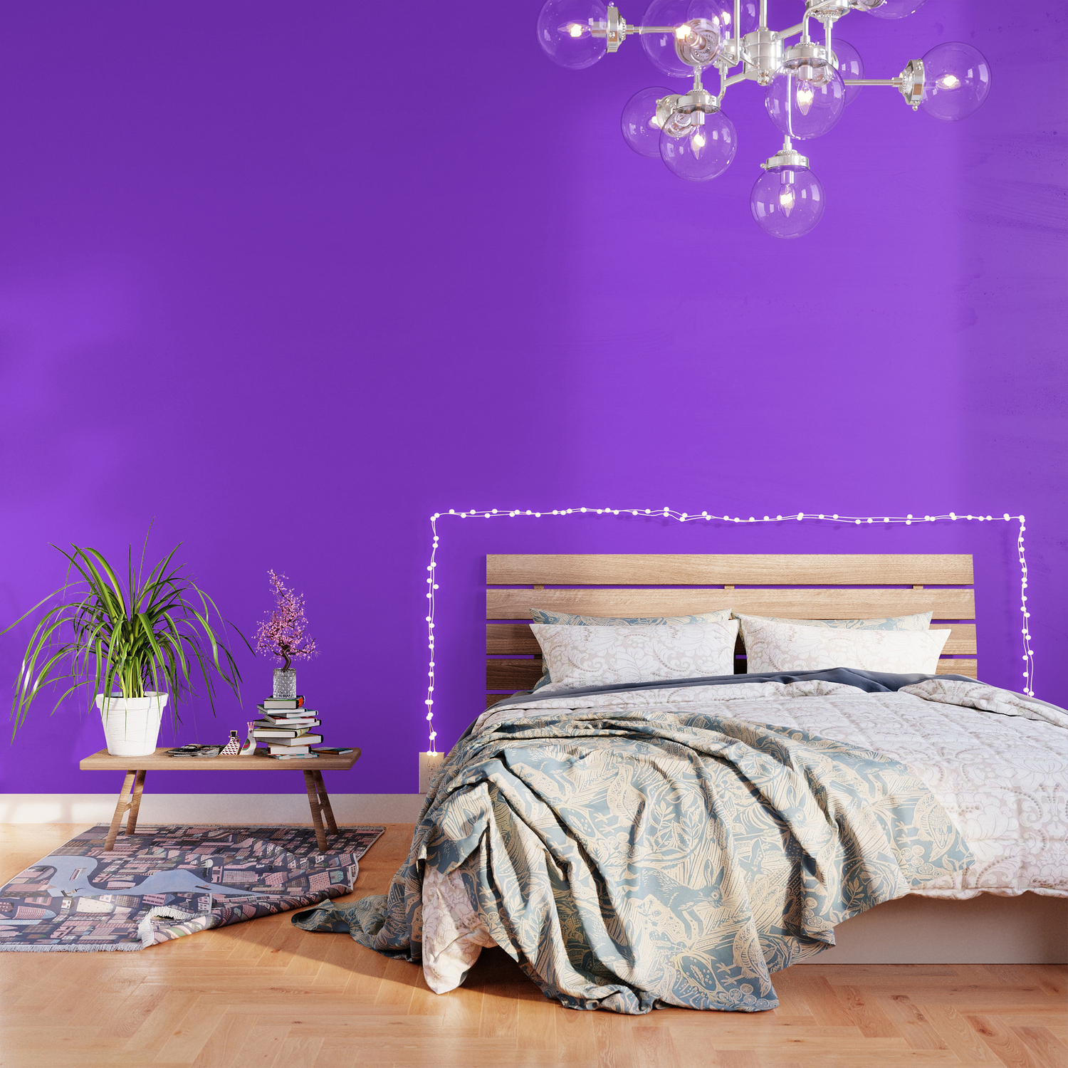 Bright Fluorescent Neon Purple Wallpaper By Podartist Society6