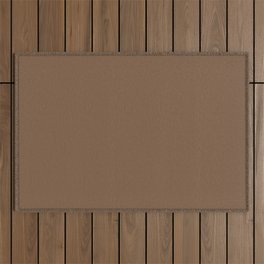 Dark Earth Tone Brown Solid Color - Accent Shade - Matches Sherwin Williams Burnished Brandy SW 7523 Outdoor Rug