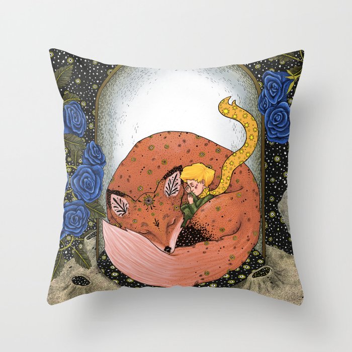 The little prince - Red Version Throw Pillow