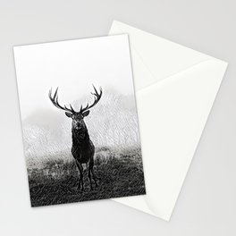 Horns Solo - Realistic Deer Drawing Stationery Card