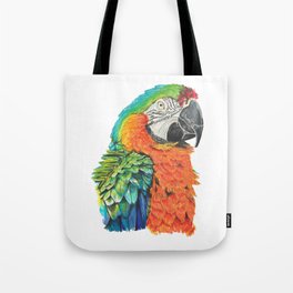 macaw parrot Tote Bag | Mixedmedia, Drawing, Macaw, Exoticbird, Parrot, Colorful, Exotic, Colorfulbird 