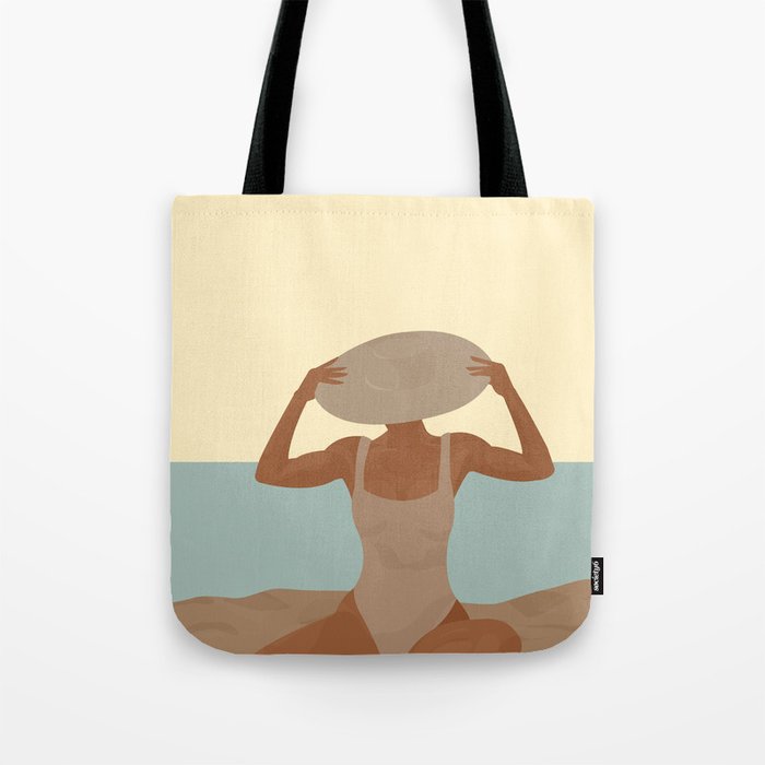 Beach Babe Illustration Tote Bag