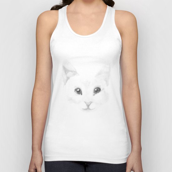 Winter cat Unisex Tank Top