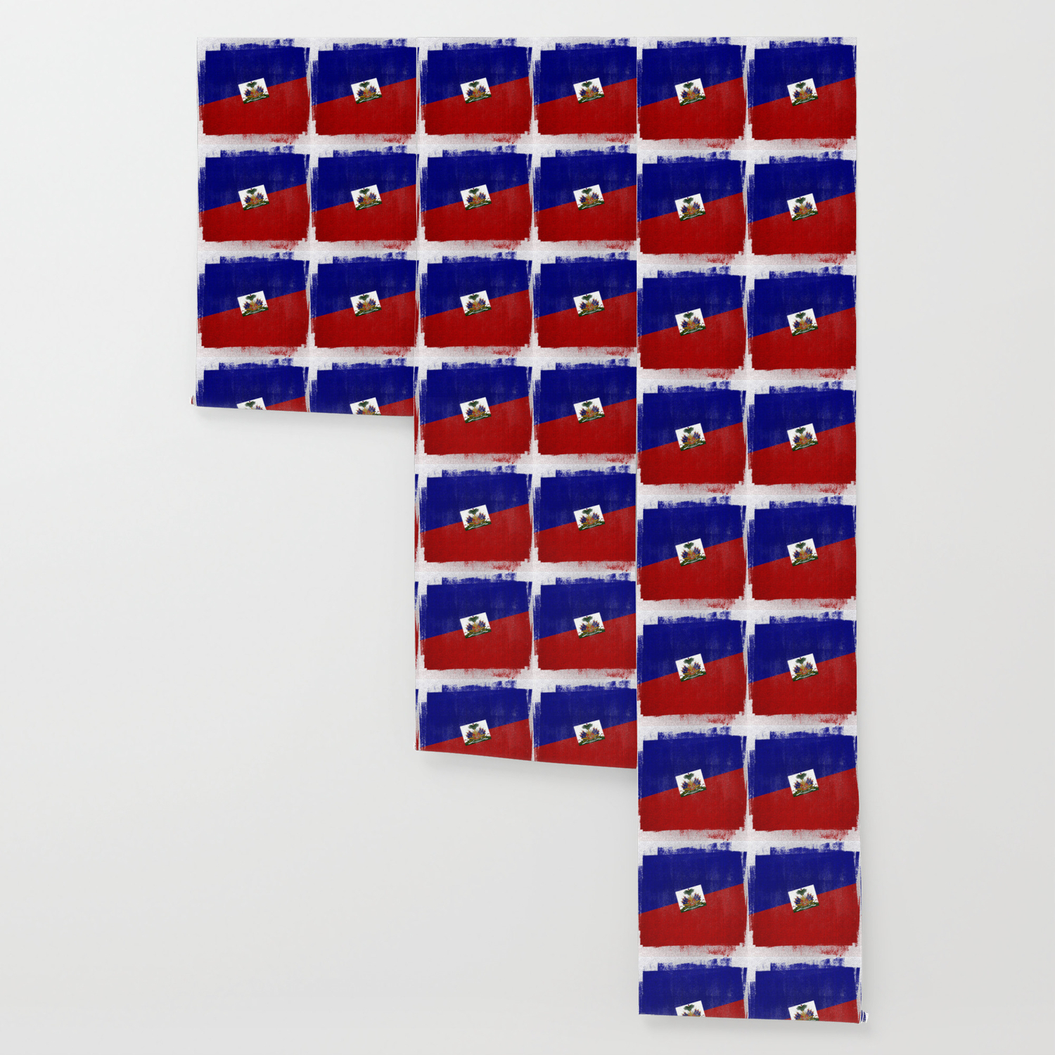 Haitian Distressed Halftone Denim Flag Wallpaper By Jlfotograffiti