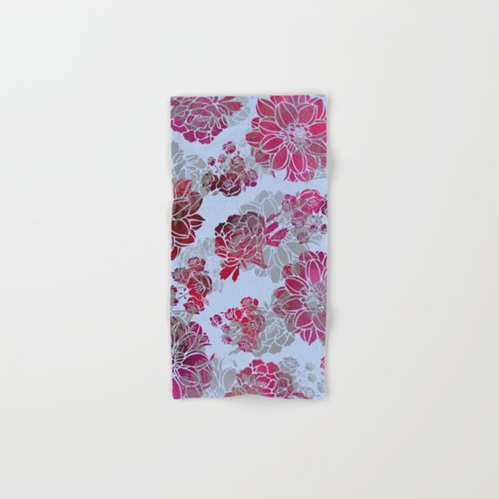 Flower Pattern Design Hand & Bath Towel
