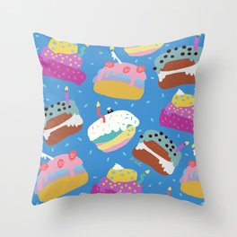 The Land of Epic Fail Birthday Cakes Throw Pillow