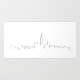 NYC Skyline Outline Art Print
