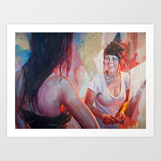 "a conversation" Art Print
