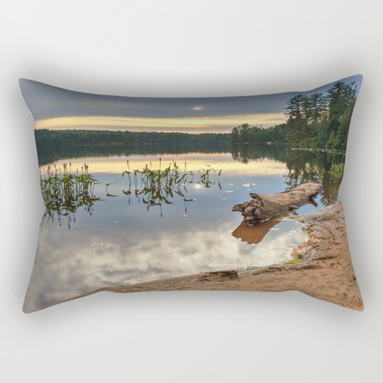 Nicks Lake Sunset Rectangular Pillow