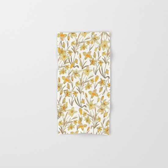 Yellow Patterned Bath Towels | yellow floral pattern hand bath towel by chotnelle Yellow Patterned Bath Towels | yellow floral pattern hand bath towel by chotnelle