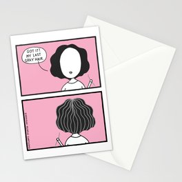 Grey Hair (cartoon 617) Stationery Cards