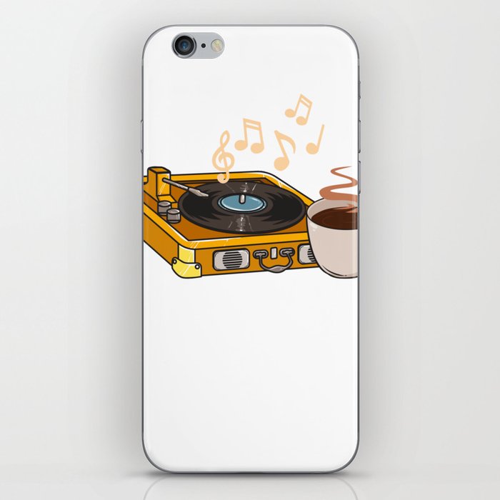 Vintage Vinyl Record Player LP Turntable Coffee Music Lover iPhone Skin