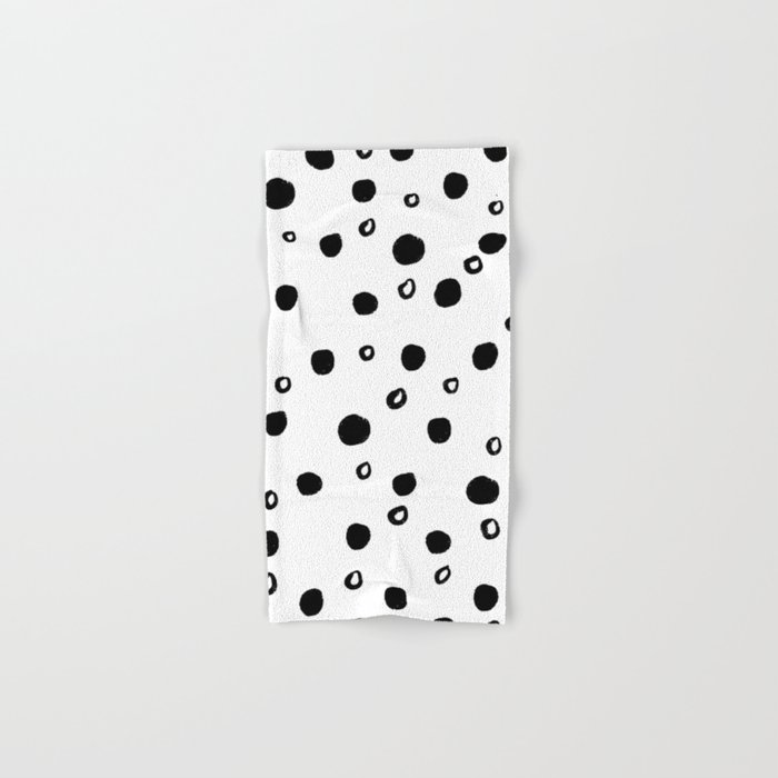 modern black and white simple minimalist polka dots pattern Hand