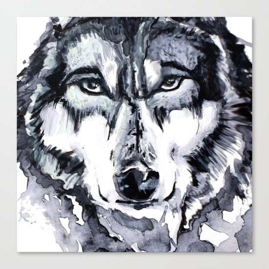 Abstract Wolf - Zoomed Canvas Print