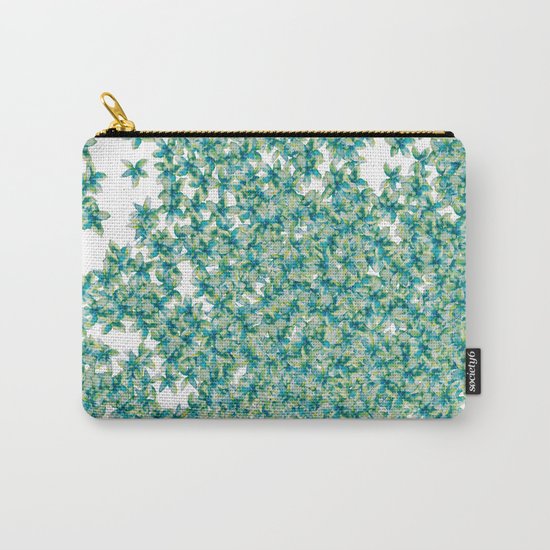 Blue and Yellow Forget Me Knots Carry-All Pouch