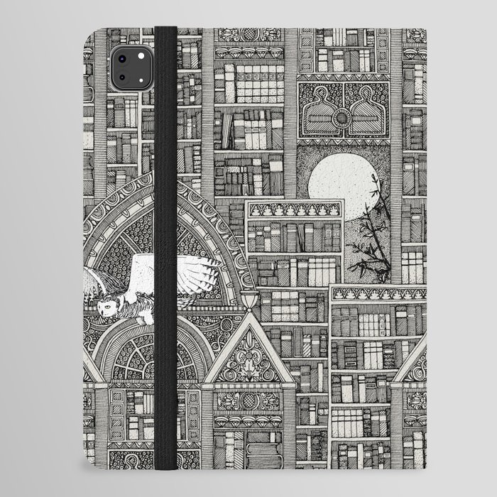 midnight library black iPad Folio Case