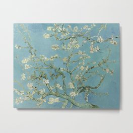 Vincent van Gogh - Almond Blossoms 1890 Metal Print | Almond, Vangogh, Oil, Painting, Master, Blossoms, Vincent, Impressionist, Impressionism, Nature 