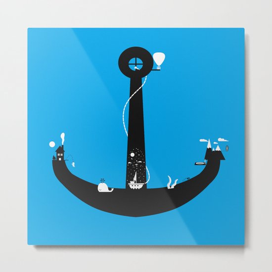 Adventure Is My Anchor Metal Print