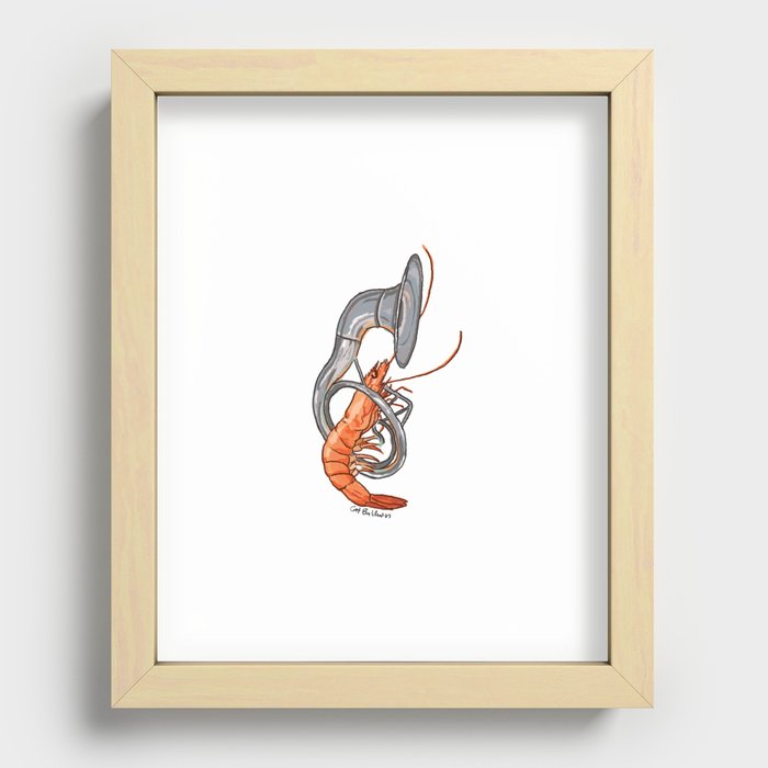 Sousaphone Shrimp Recessed Framed Print
