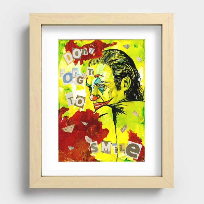 Don't forget to smile Recessed Framed Print