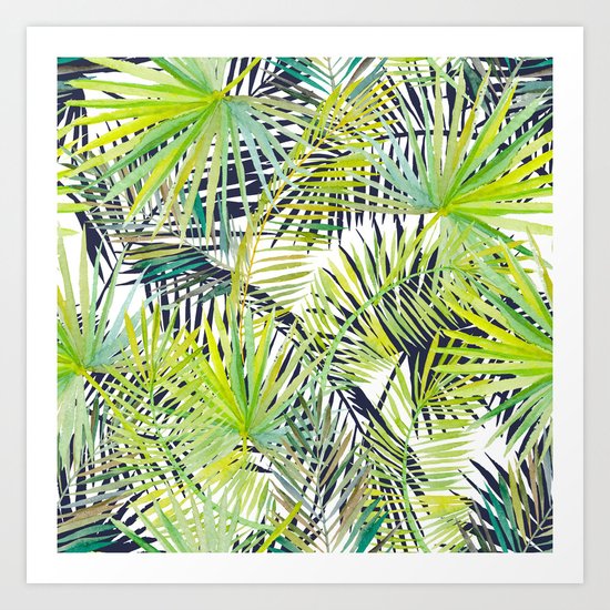 Tropical Frond Pattern Art Print