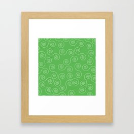 green spirals Framed Art Print