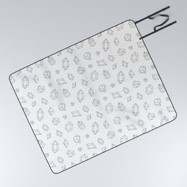 Grey Gems Pattern Picnic Blanket