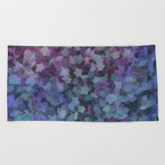 Colorful Flower Music Beach Towel
