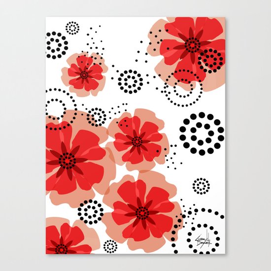 PEPPER POPPIES | red Canvas Print
