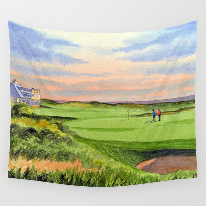 Kingsbarns Golf Course Scotland 9th Green Wall Tapestry