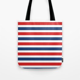 Red, Blue And White Stripes Modern Collection Tote Bag