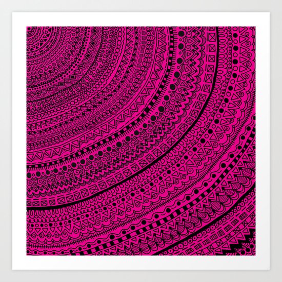 Hot Pink Pulse o4. Art Print