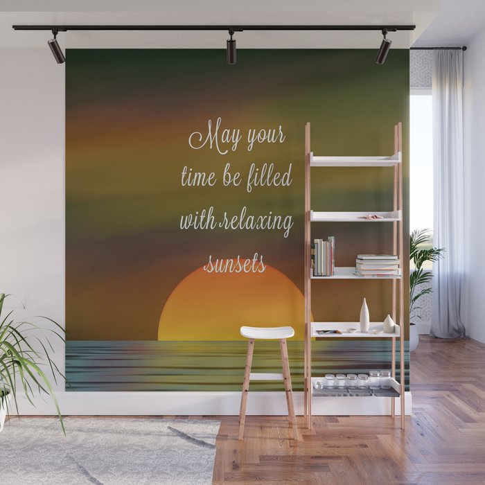 Relaxing Sunsets Wall Mural by lllcreations | Society6