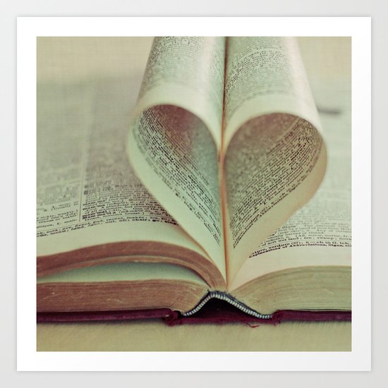 i heart books Art Print