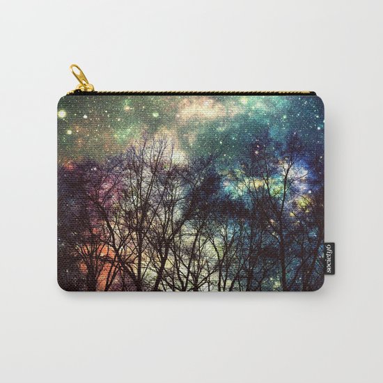 Black Trees Deeply Colorful Space Carry-All Pouch