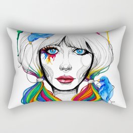 Zooey - Twisted Celebrity Watercolor Rectangular Pillow